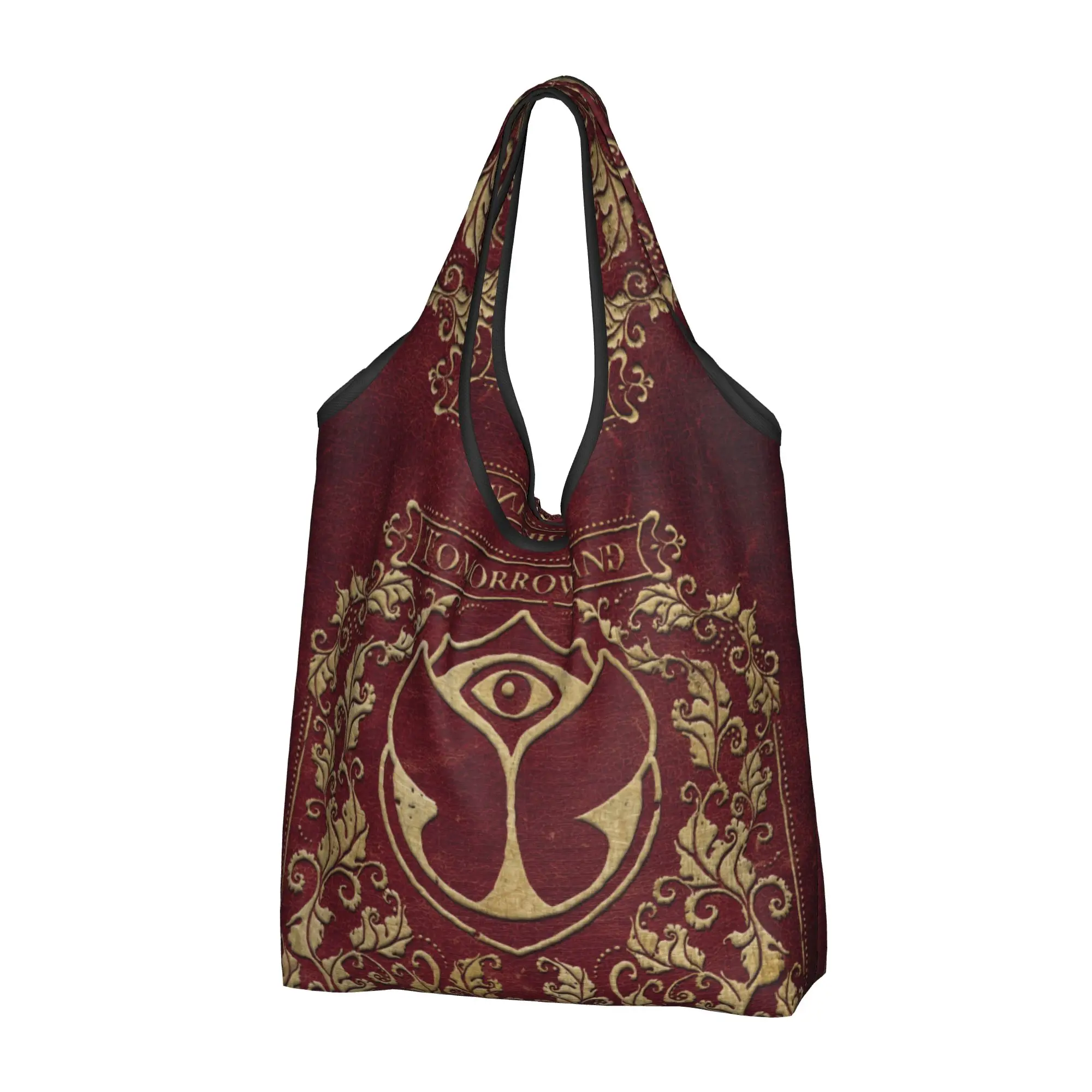 Tomorrowland Electronic Dance Festival Groceries Shopping Bags Custom Shopper Shoulder Tote Bag Large Capacity Portable  Handbag