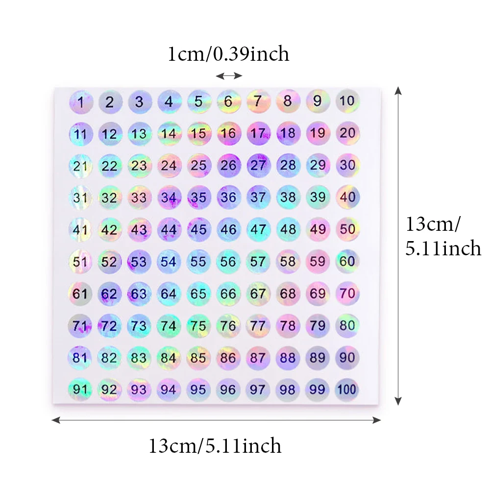 1-1000 laserowa naklejka z numerem okrągły wodoodporny naklejka do paznokci cyfrowy lakier do paznokci kolorowy lakier żelowy naklejka