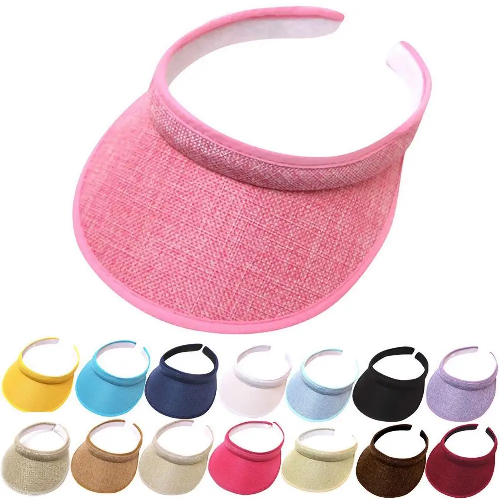 New Women's Fashion Wide Brim Portable Suncap Visor Hat Beach Hats Sun Hat Straw Cap