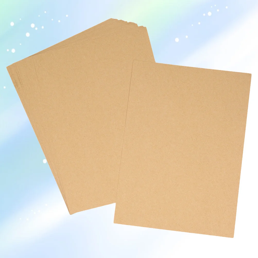 100 ورقة A3 ورق كرافت بني ريترو بلون سادة لتقوم بها بنفسك ورق طباعة تغليف الحرفية لتعبئة وختم القصاصات القابل للطي #4