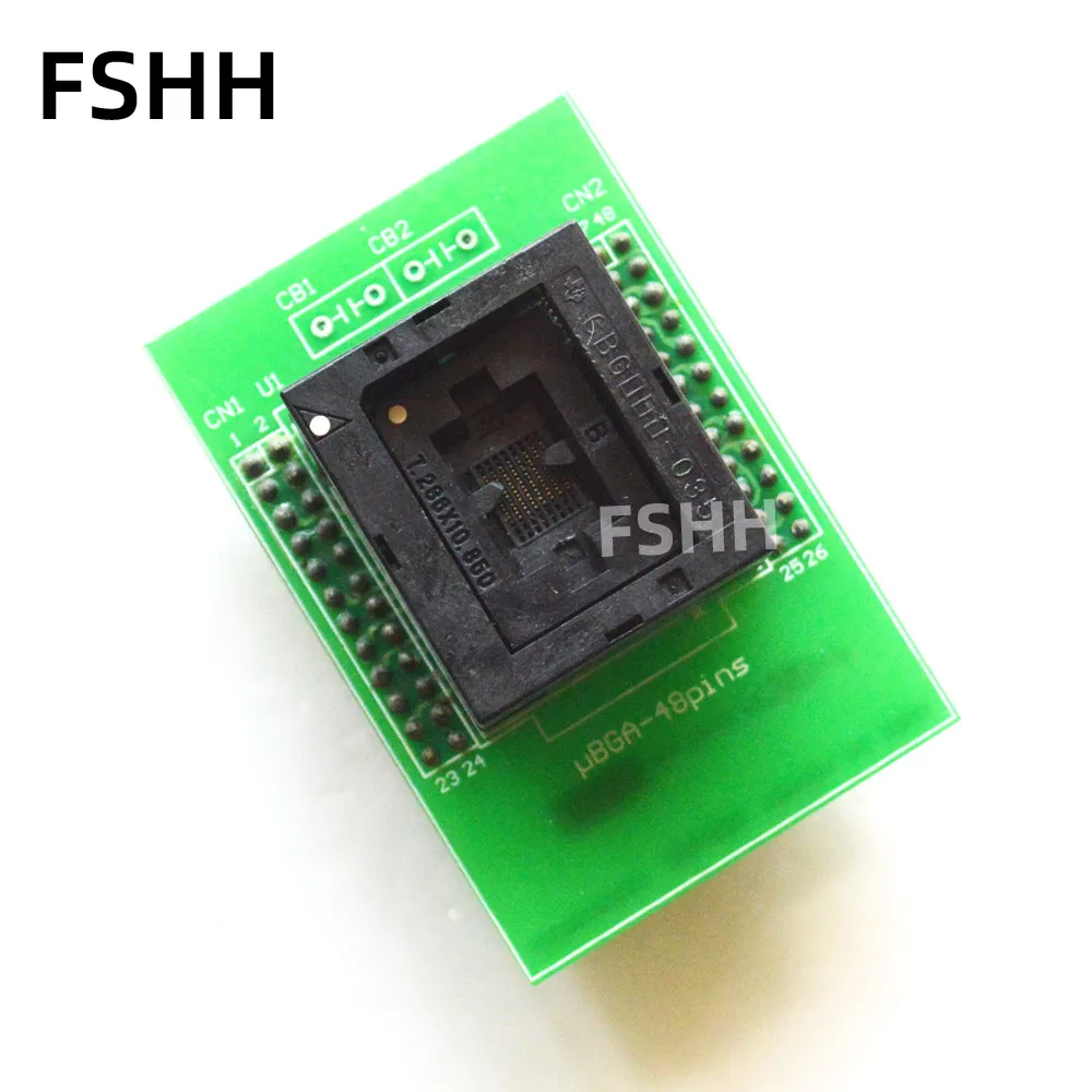 uBGA-48pins Programmer Adapter ADP55 Adapter BGA48 to DIP48 CBGOOO-035 7.236x10.850 Test Socket