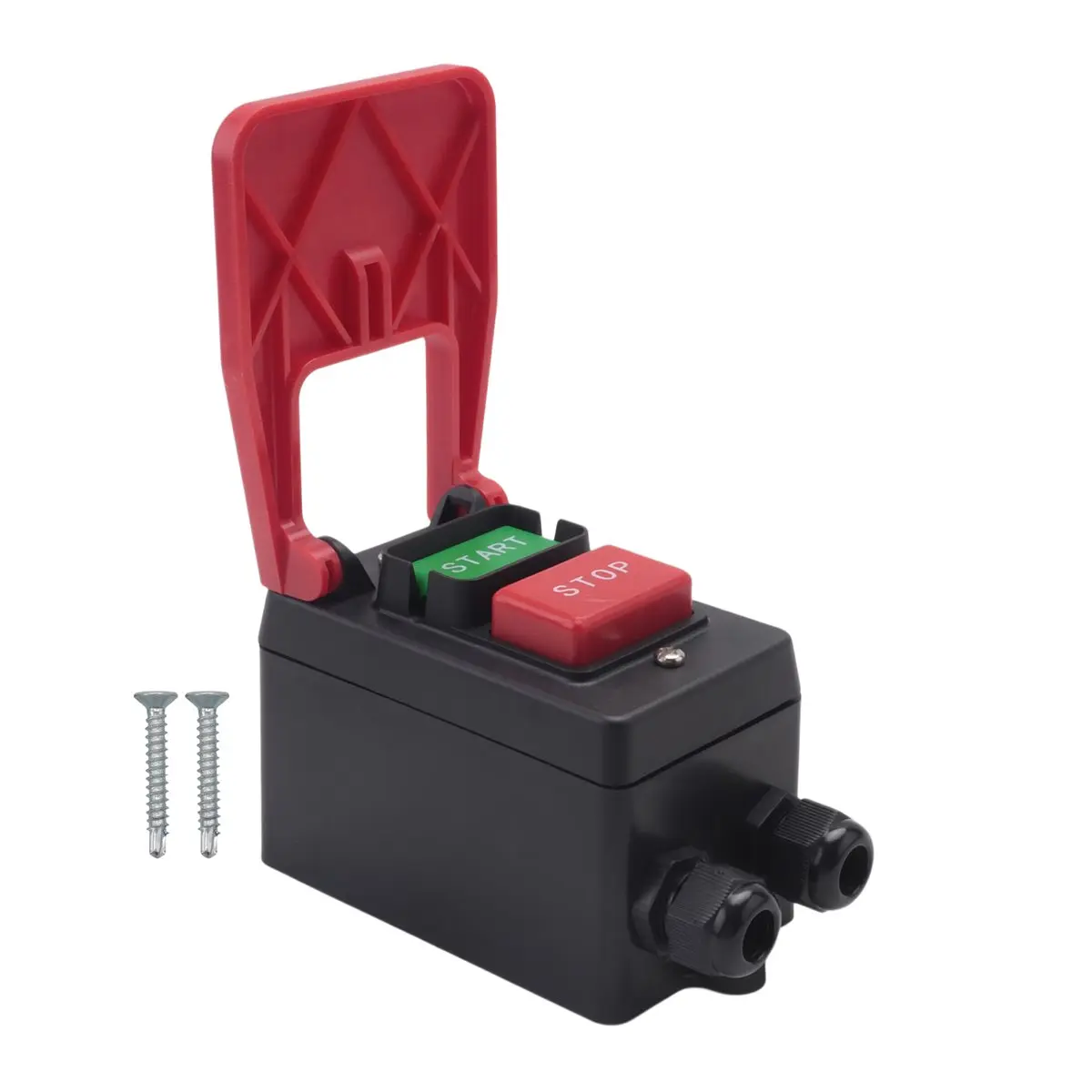 【WSFS】 110/220V Single Phase on/Off Switch,Safety Power Switch with Large Stop Sign Paddle Easy Contact for Power for Table Saw view 2