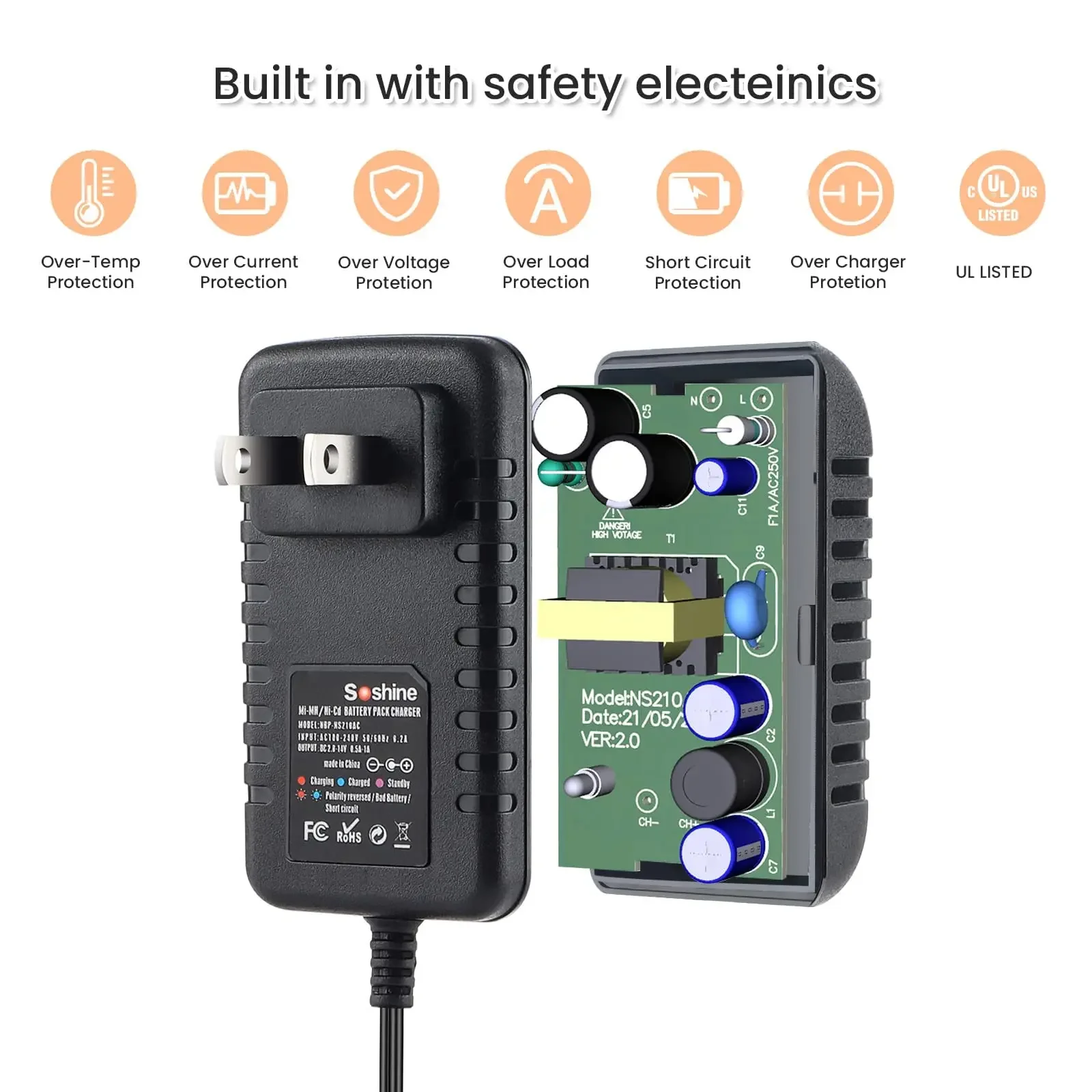 شاحن بطارية RC 9 في 1 لـ 4.8 فولت 7.2 فولت 8.4 فولت 9.6 فولت NiMH/NiCD، شاحن سيارة RC لبطارية Traxxas 2.4 فولت-12 فولت NiMH/NiCD