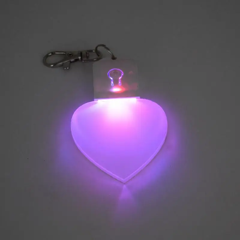 LED Light Keychain for Key Keychain Blank Acrylic for Key Ring Portable Car Keys Ring for Backpacks Handbags