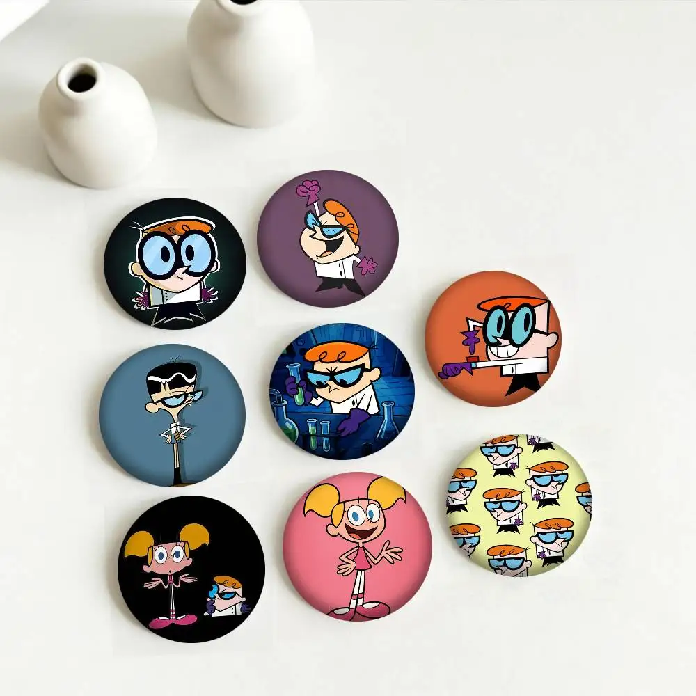 

C-Cartoon Dexters LaboratoryS 25mm 32mm 44mm 58mm 75mm Brooches Badges Pins for Accessories Gift