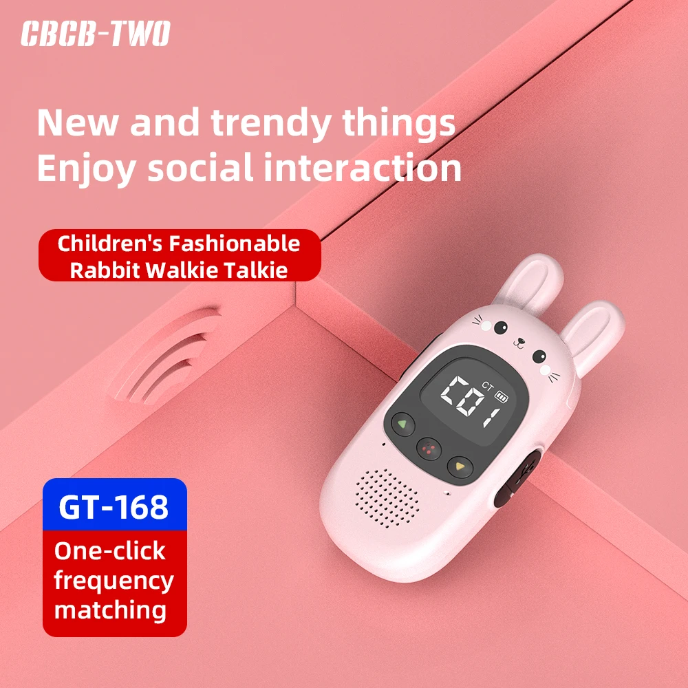 

CBCBTWO GT-168 Kids Walkie Talkie Mini Portable Radio Children Spy Gadgets Electronic Toys Birthday Gift For Boys Girls