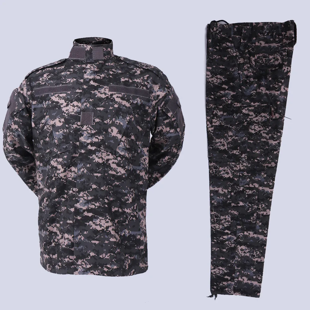 Men\'s Sets Military Uniform Tactical Suit Urban Digital Gray Uniform Trekking Hiking Clothes Fishing Gear Work Clothes