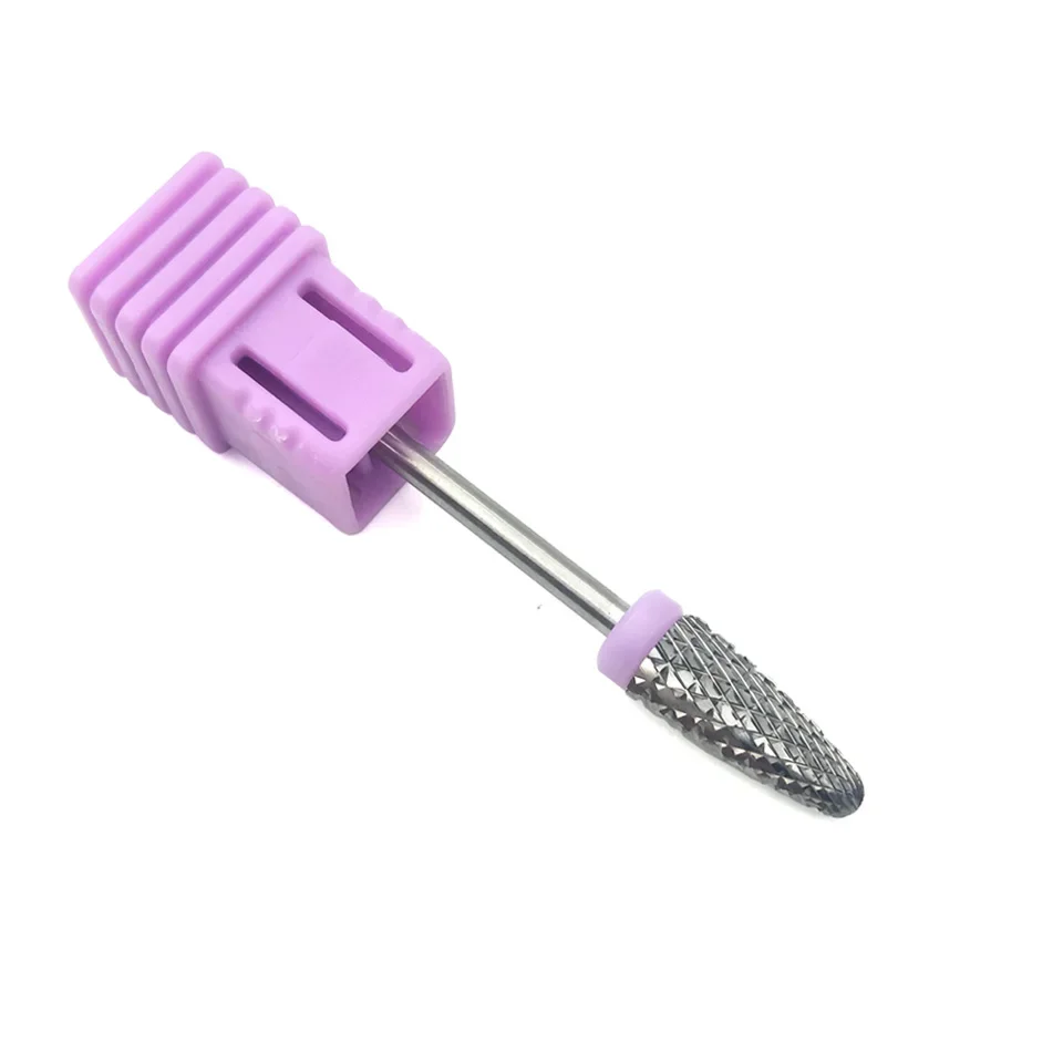 HYTOOS Cone Carbide Nail Drill Bits 3/32 Rotary Nail Burrs Milling Cutters for Manicure Drill Accessories Tools