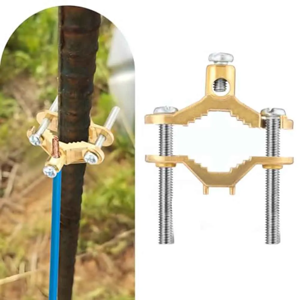 

3Pcs Copper Alloy Ground Clamp For 1/2-inch To 1-inch Pipe Or Copper Rod Electrical Grounding Clamp Pipe Clamps