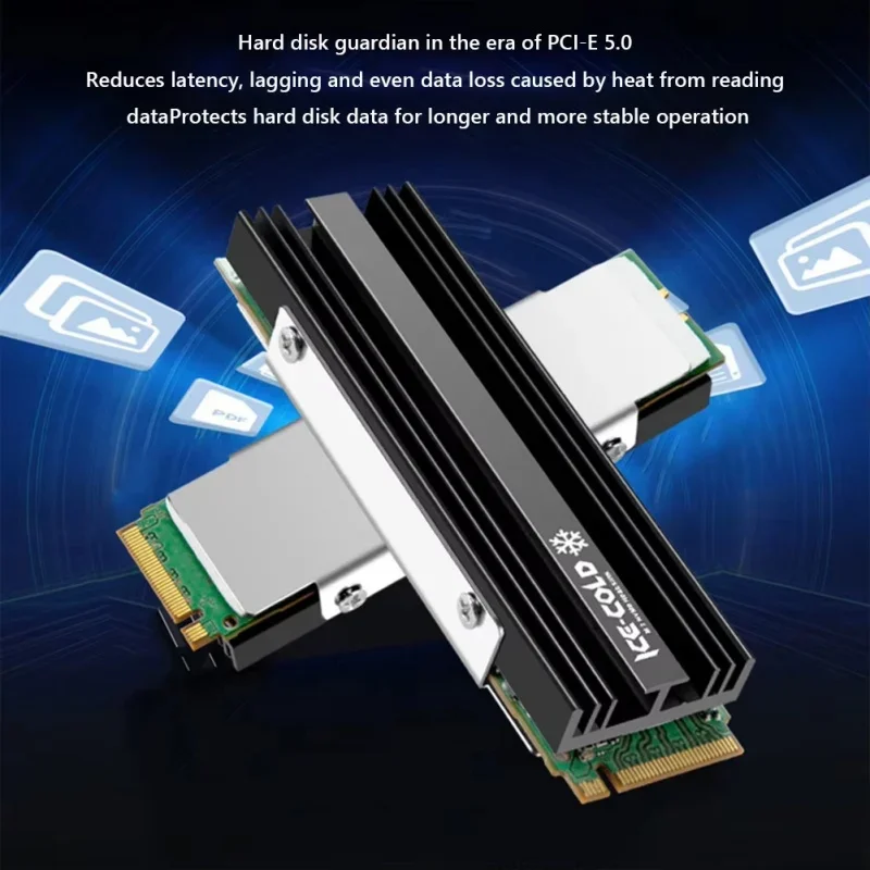 Solid State Disk Drive Radiator Cooler M.2 NGFF NVME 2280 SSD Heatsink Aluminum Alloy SSD Radiator Heatsink for PS5 Desktop PC