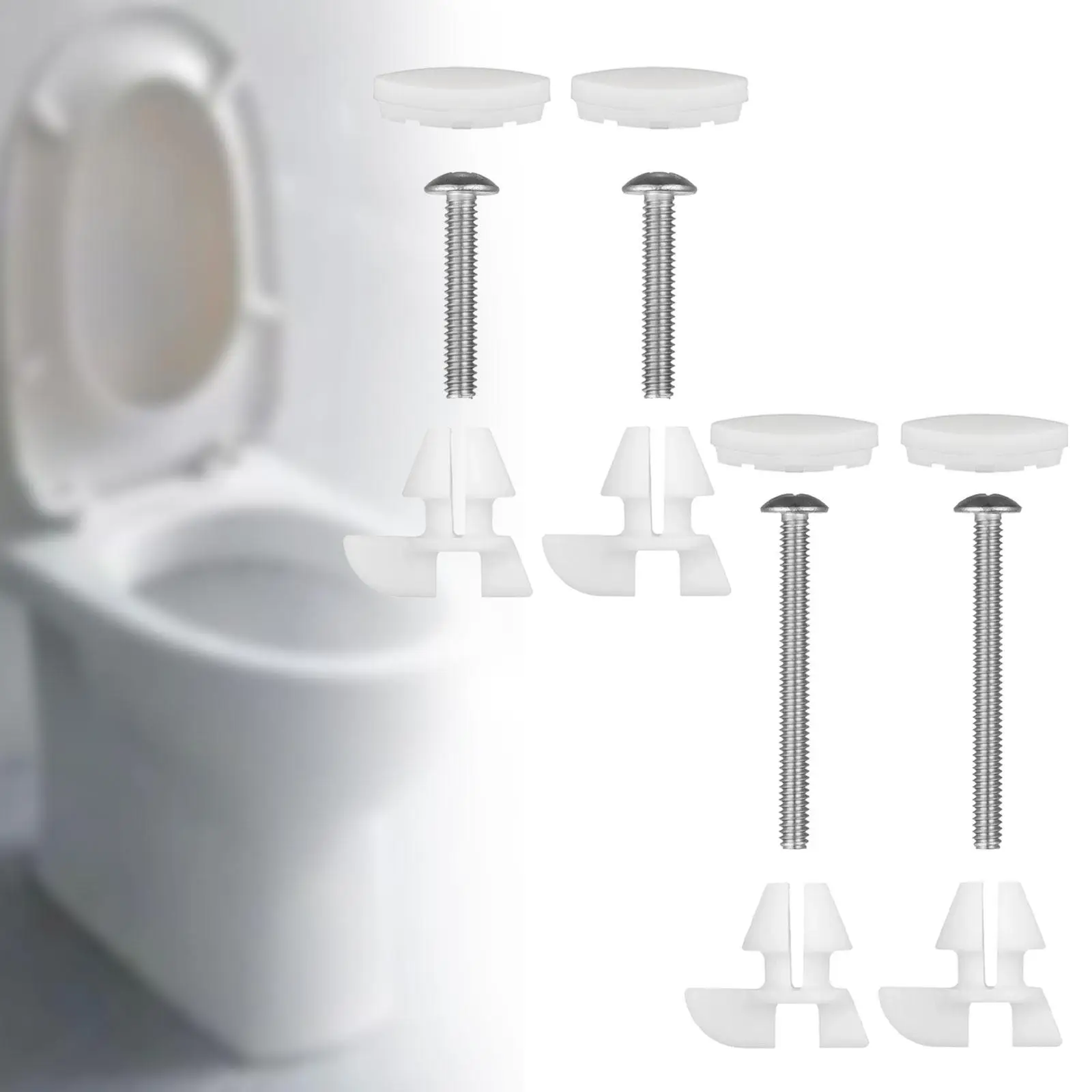 

Toilet Seat Bolts Bumper Kit Quick Setup Durable Anti Loosening for 1133024