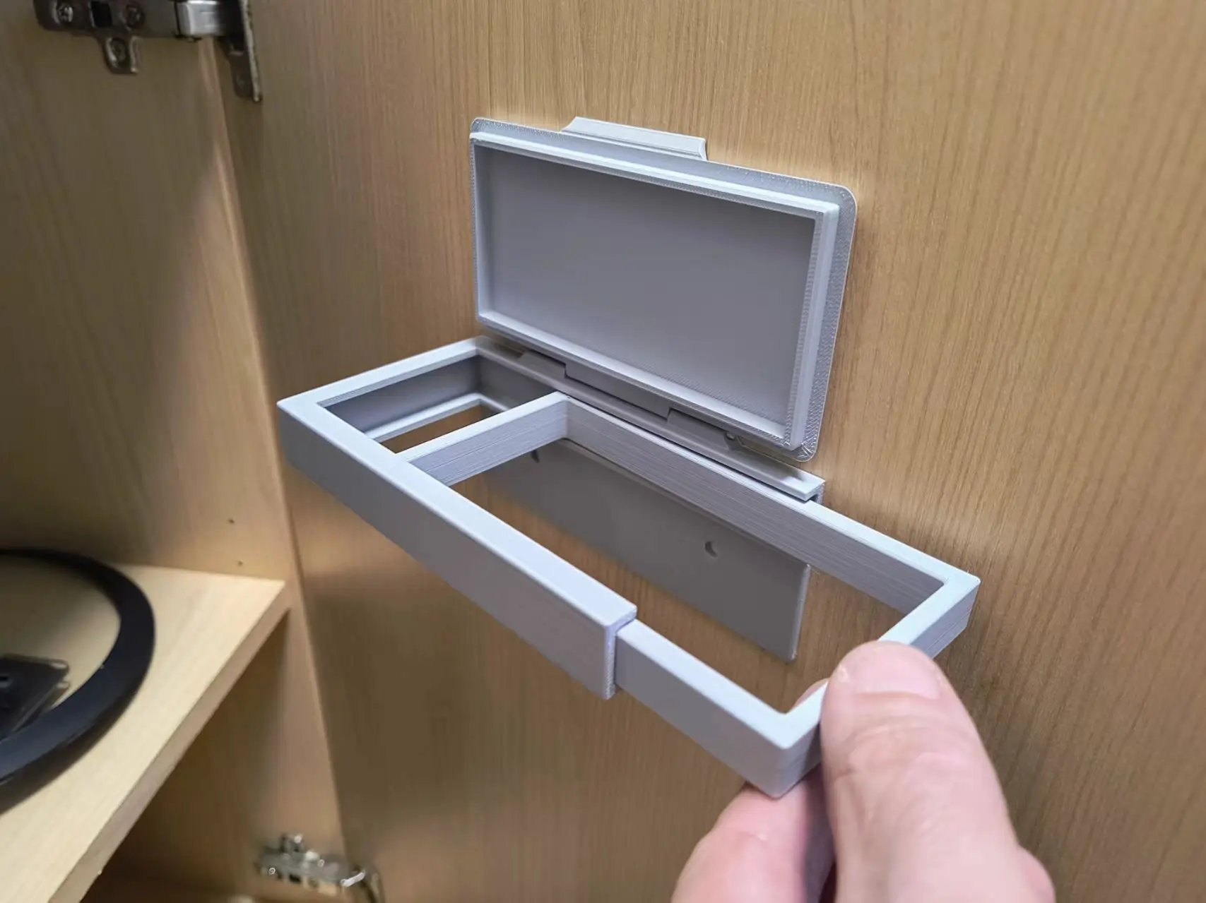Motorhome Kitchen Trash Rack Multi-Functional Rack Cabinet Door Trash Bag Holder Closet Organizer RV Garbage Bag Fixing Tool