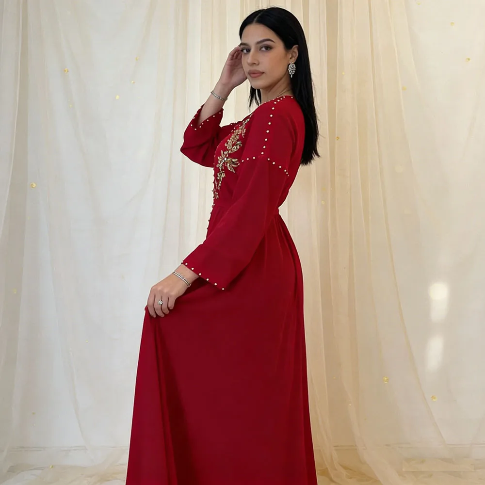 

Eid Ramadan Elegant Diamond Abaya for Women Modest Muslim Dress Dubai Jalabiya Turkey Kaftan Formal Islamic Clothing Party Gown