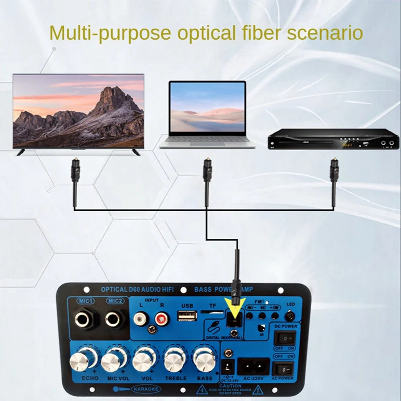 Scheda amplificatore digitale Bluetooth per auto Doppio microfono Amplificatore stereo Bluetooth 5.0 Subwoofer Karaoke Amplifier-A22K