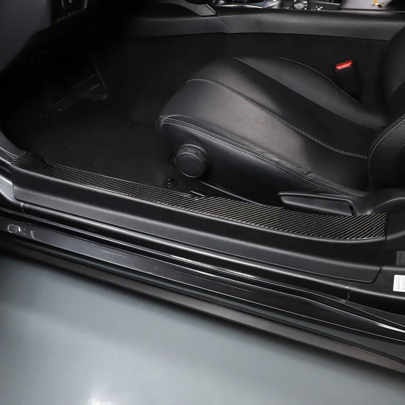 

For Mazda MX-5 2016-2023 soft carbon fiber car door sill protection sticker welcome pedal protection cover car accessories