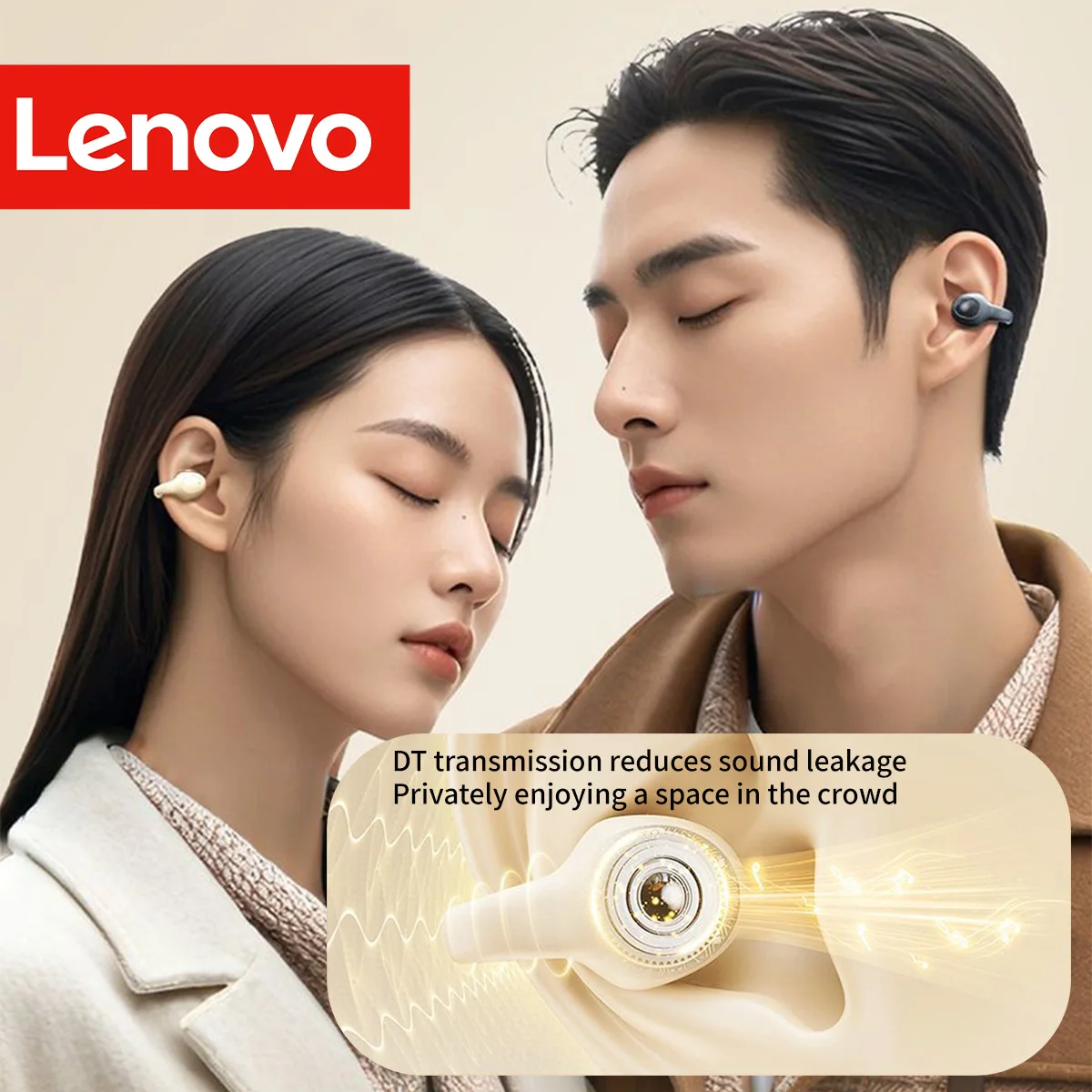 Lenovo Noise Cancelling Wireless In-Ear Tws Bt5.4 Earbuds Sports Music Hifi Headphones Long Battery Life Lightweight Earphones