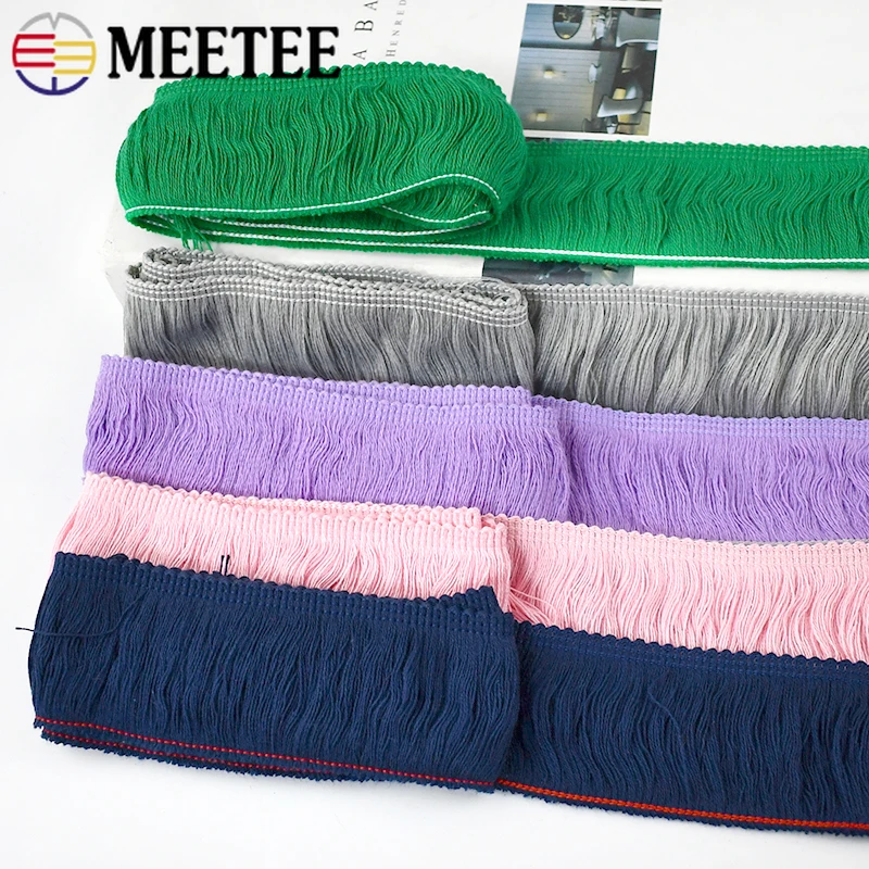 5/10M 50mm Colorful Cotton Tassel Fringe Trim Lace Ribbon for Sewing Dress Clothes Home Textile Curtain DIY Crafts Accessories