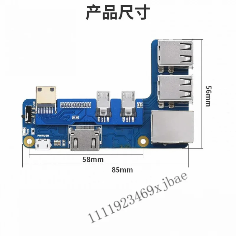 Zero to 3B Adapter Board Alternative for 3 Model B/B+