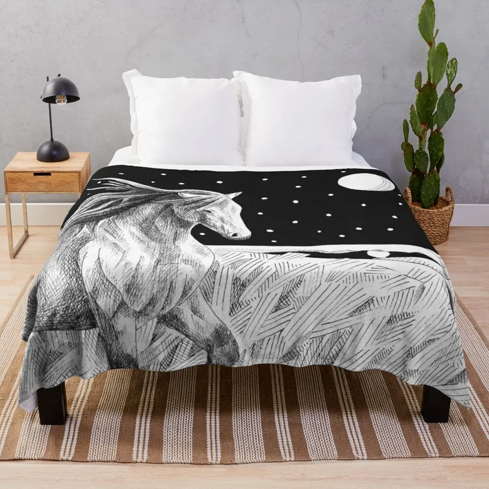 

Star Horse Throw Blanket Sleeping Bag Shaggy Flannels Blankets