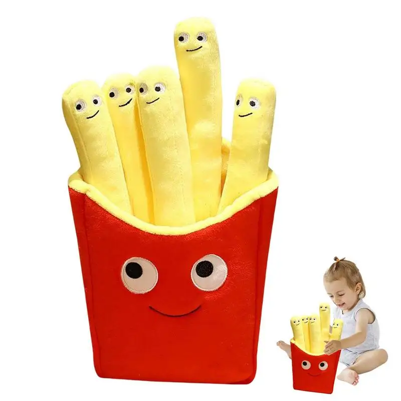 

French Fries Doll Simulation Cute Bag Of French Fries Pillow Removable Plush Pillow Yummy World Plushies Funny Food Pillow Super