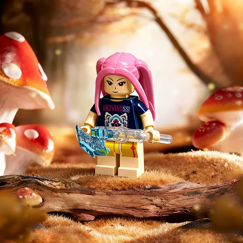 ليغو نمط KPop الساحرة الصيادة فرقة صغيرة شيطان الصيادين وتجميع لعبة مع الدمى سطح المكتب الديكور هدية هدية الكريسماس #4