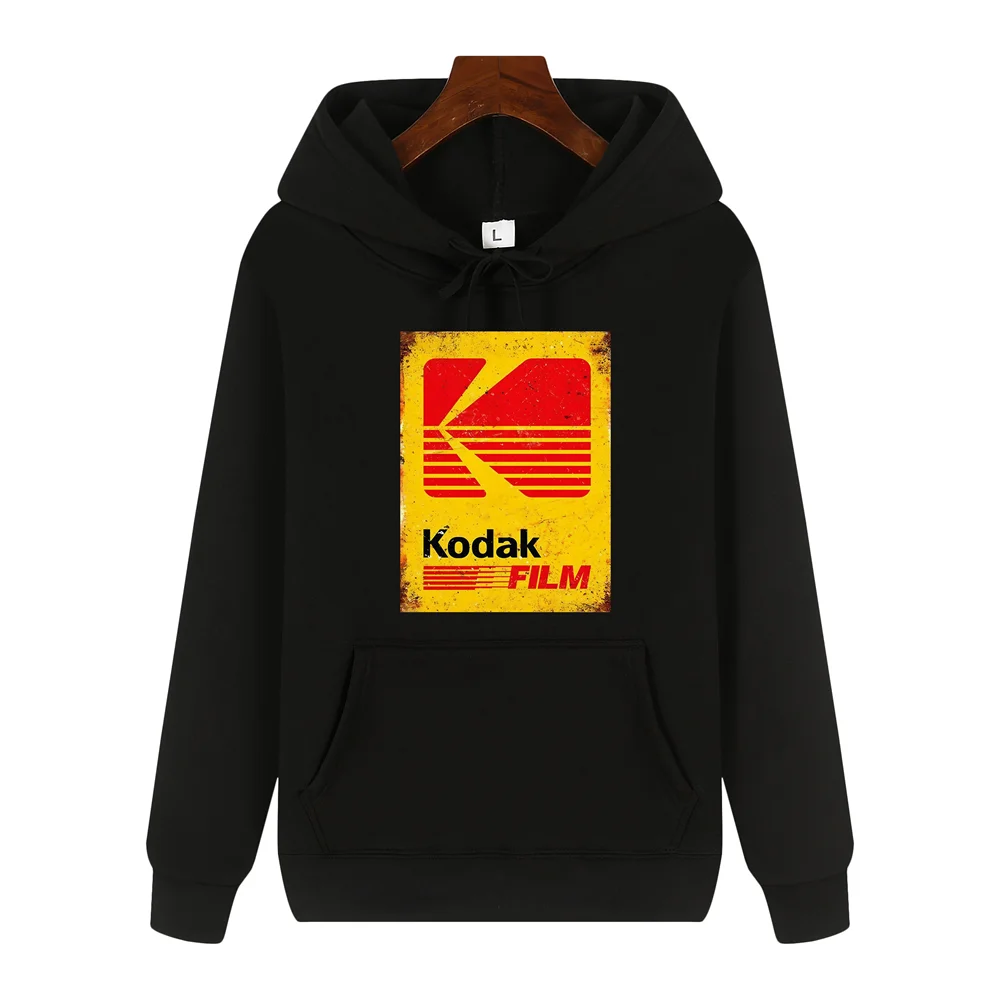 

Популярная мужская толстовка с принтом в стиле ретро Y2K от Kodak, универсальная повседневная свободная толстовка на осень и зиму.