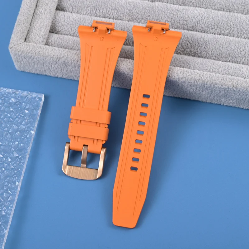 Фторкаучуковый ремешок для часов серии Tissot PRX, мягкий удобный сменный ремешок для часов, быстросъемный браслет, ремень для часов