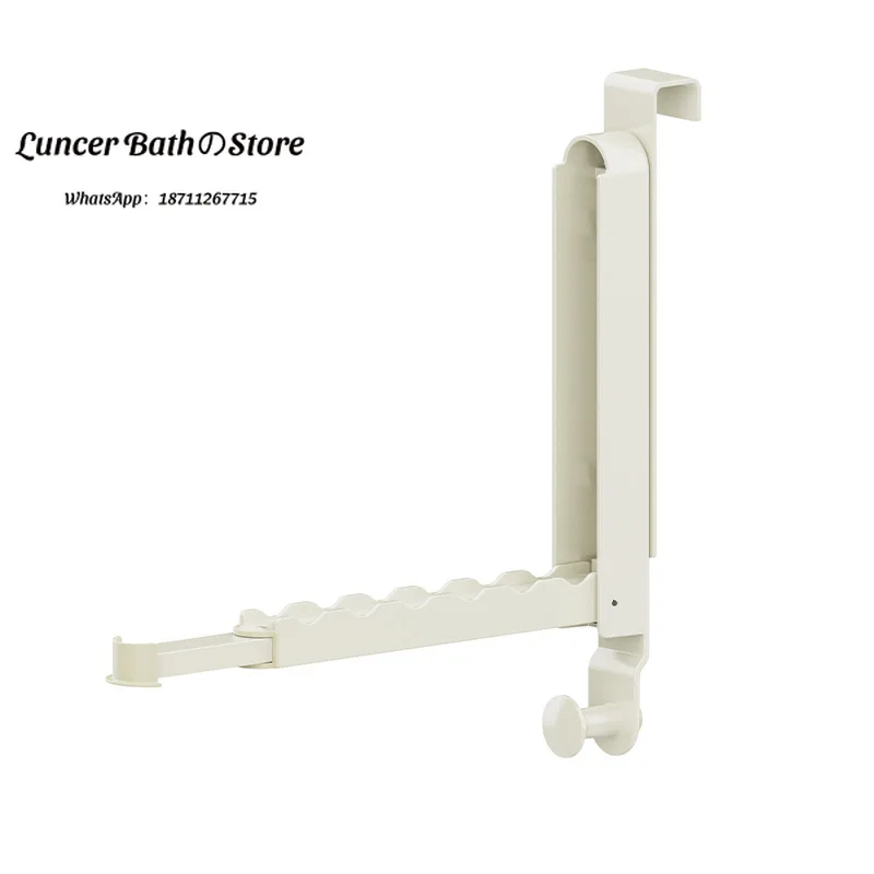 

No punching door rear hook door rear hanger hanger multi-functional aluminum alloy telescopic folding door rear hanger