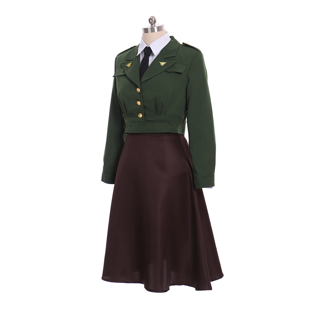 Movie Peggy Cosplay Agent Costume Women's Shirt Jacket Skirts Full Set Uniform Suit Halloween Carnival Business Party Ball Gown