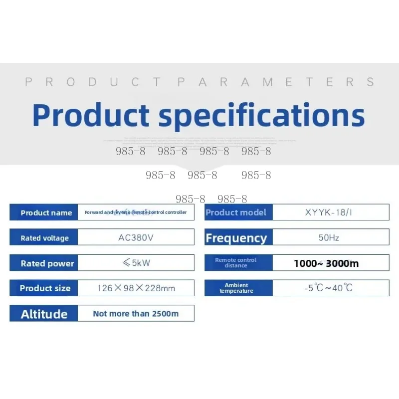 220V 380V Single & Three Phase Motor Forward Reverse Remote Switch, Wireless Controller Used for Greenhouse Roller Shutter