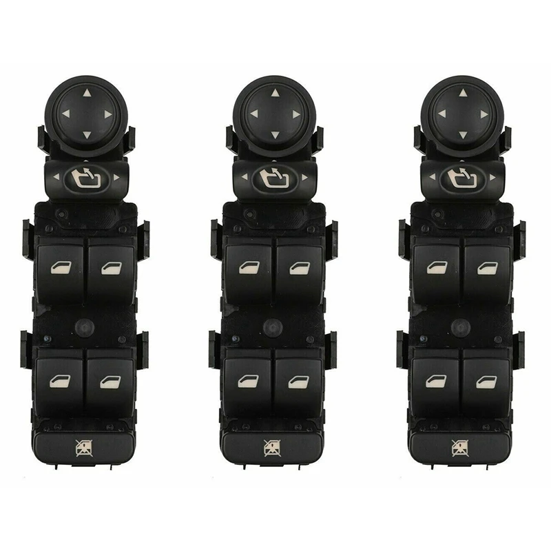 

3X Car Switches Left Front Door Glass Lifter Switch Power Window Switch 6554HQ ET100730140 For Citroen C5 I And II C8