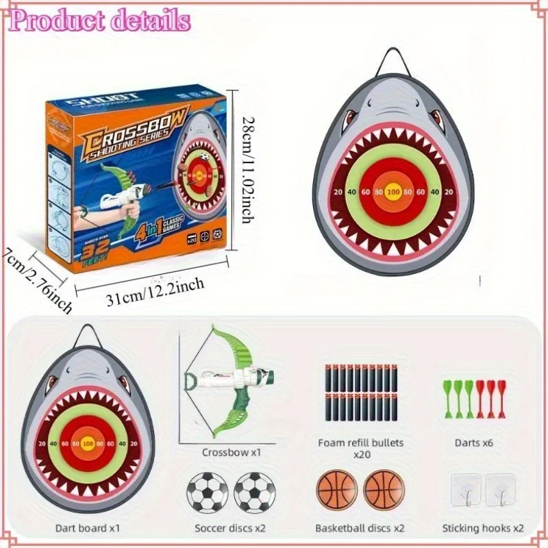مجموعة ألعاب الرماية العائلية 4 في 1: لعبة ممتعة للآباء والأطفال لتقوية علاقتهم وتطوير المهارات