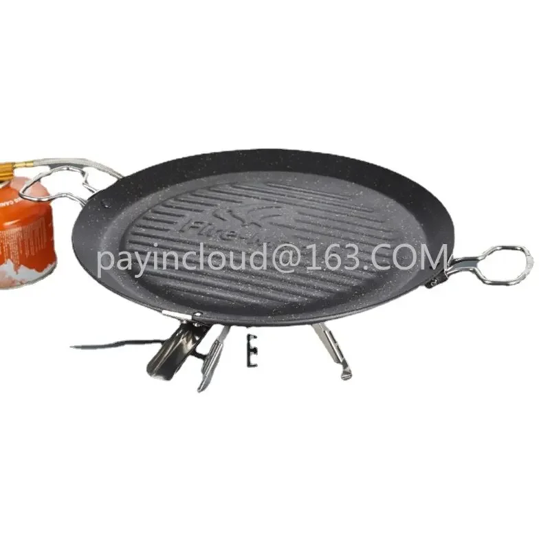 Outdoor Griddle Dual-Use Camping Picnic Barbecue Plate Barbecue Plate Portable Medical Stone Coated Non-Stick Frying Pan