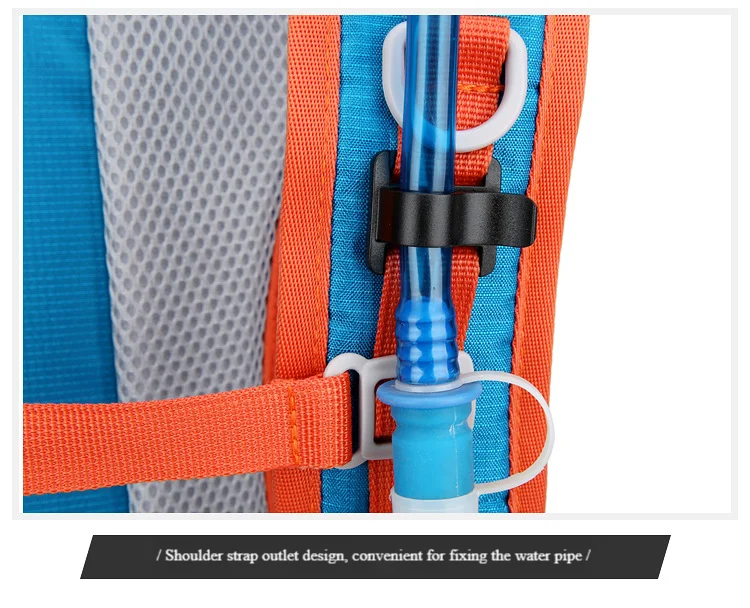 Wasserdichter Fahrradrucksack, mehrfarbig, große Kapazität, kompatibel mit Trinkblase, reflektierend, für Laufen und Wandern, leichter Rucksack – Detail 30