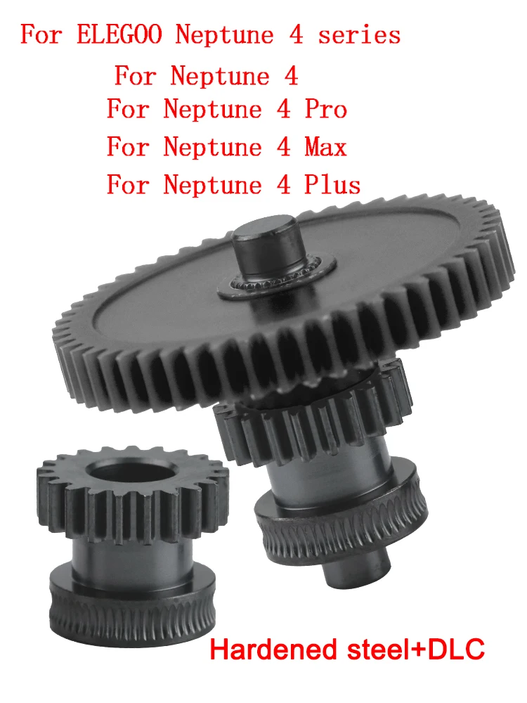 Engrenage d'extrudeuse pour Neptune 4/Pro/Plus/Max, moule nanocoated en acier, Kit d'impression précis CNC intégré pour pièces d'imprimante 3D ELEGOO