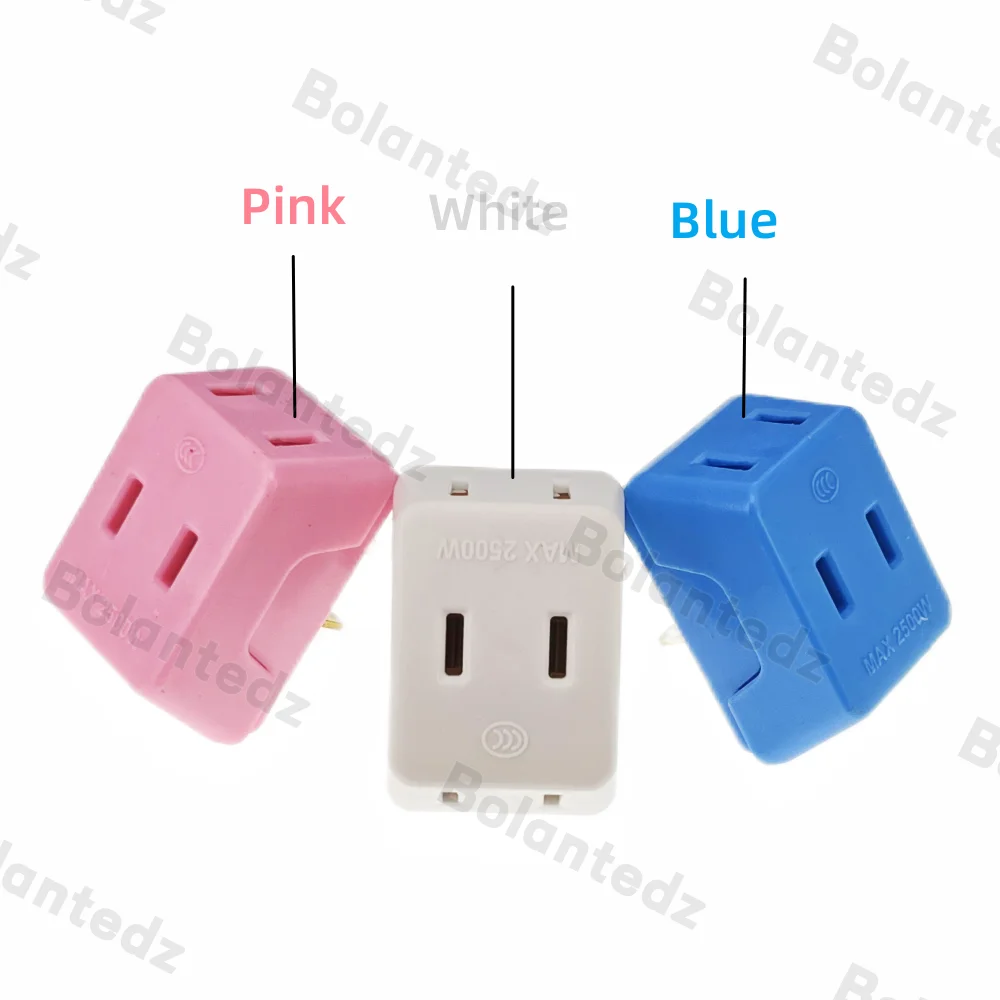 1 Turn 3 Socket US Plug United States Japan Canada India Travel Power Converter Charger Wall Socket Adapter Power Conversion