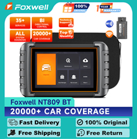 FOXWELL NT809BT OBD2 Auto Scanner Diagnostic Tool Bluetooth Bi-Directional Control A/F TPMS 30 Reset All System Scan PK NT809