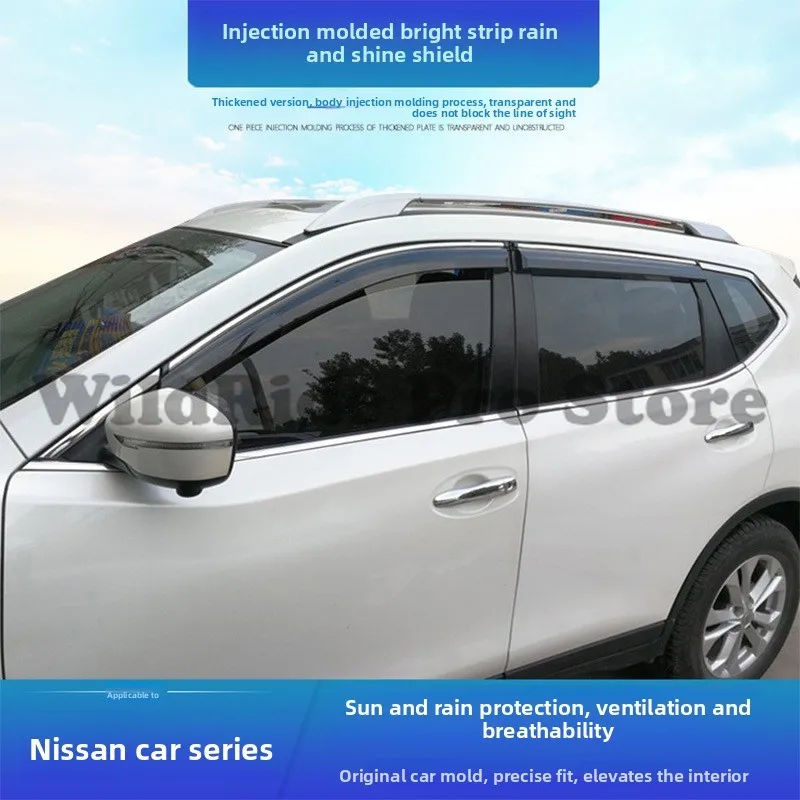 

1 set for Nissan X-Trail New Qashqai Paladin Kicks Odin Murano Terra Passenger Window Rain Visors 4 pcs