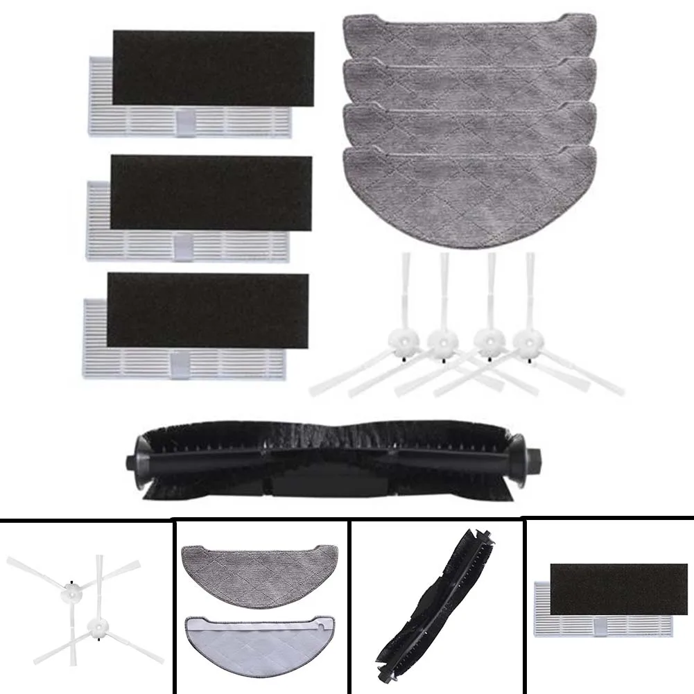 For IMILAB V1 Vacuum Cleaner Roller Filter Side Brush Mop Cloths Kit Accessories Dry And Wet Usage Mop Cloths Pad Floor Cleaning