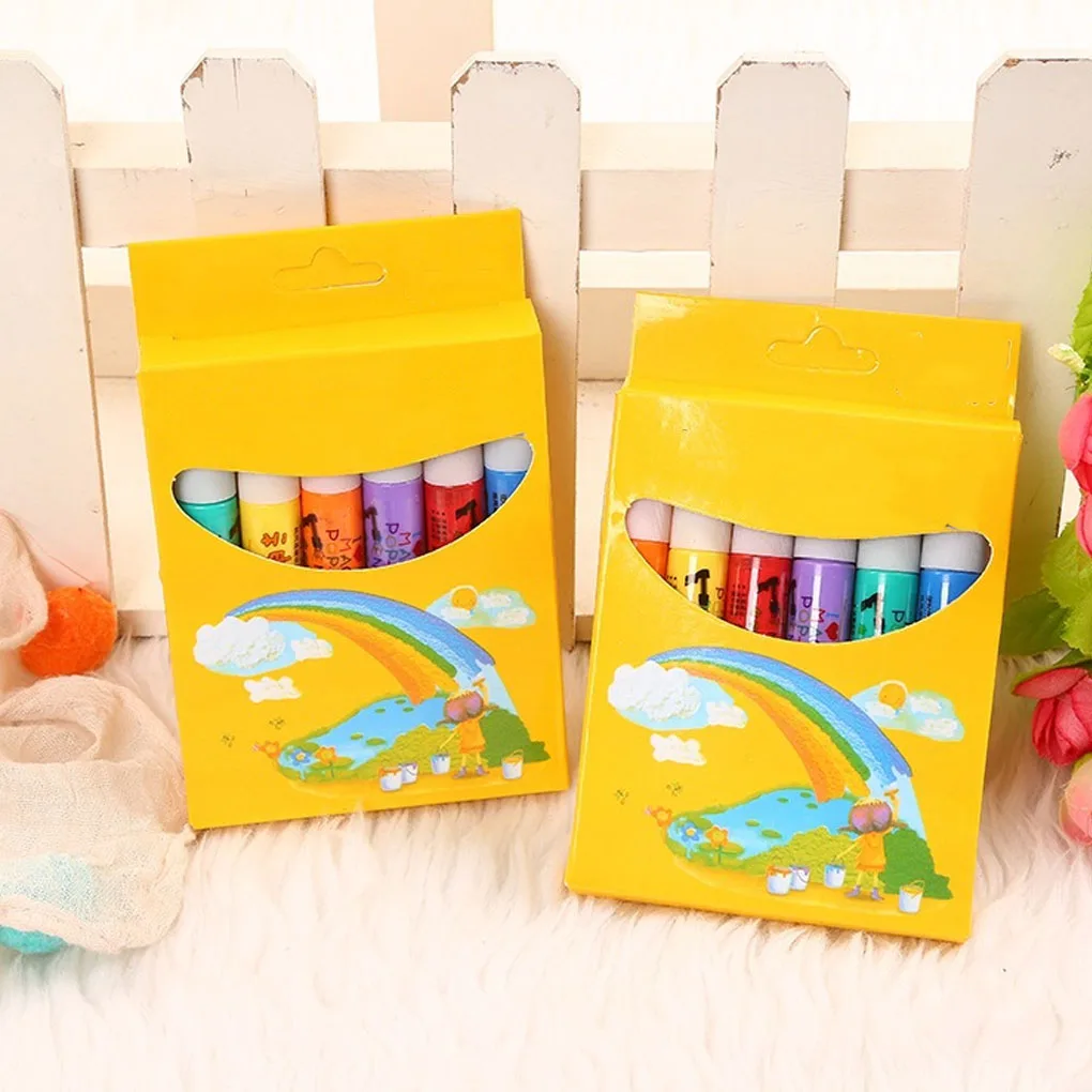 6 Pieces Color Random 3D Drawing Pen Assortment Doodling Graffiti Pens Assorted Kit Painting Toy Birthday Gift