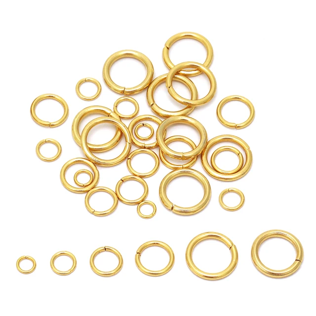 100-200 sztuk stal nierdzewna 4mm 5mm 6mm 7mm 8mm woda złoto pierścienie skokowe złącza DIY tworzenia biżuterii akcesoria dostaw ustalenia