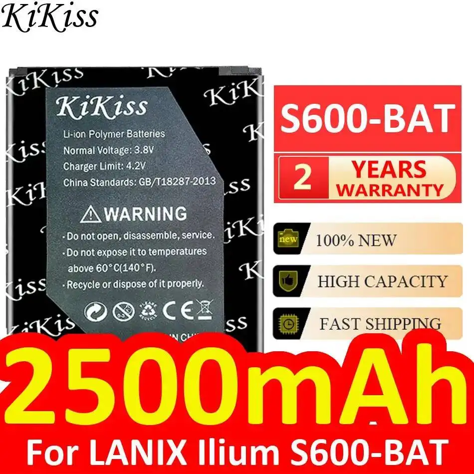 

Аккумулятор для мобильного телефона Lanix Ilium S600-Bat, 2500 мАч, высокая производительность