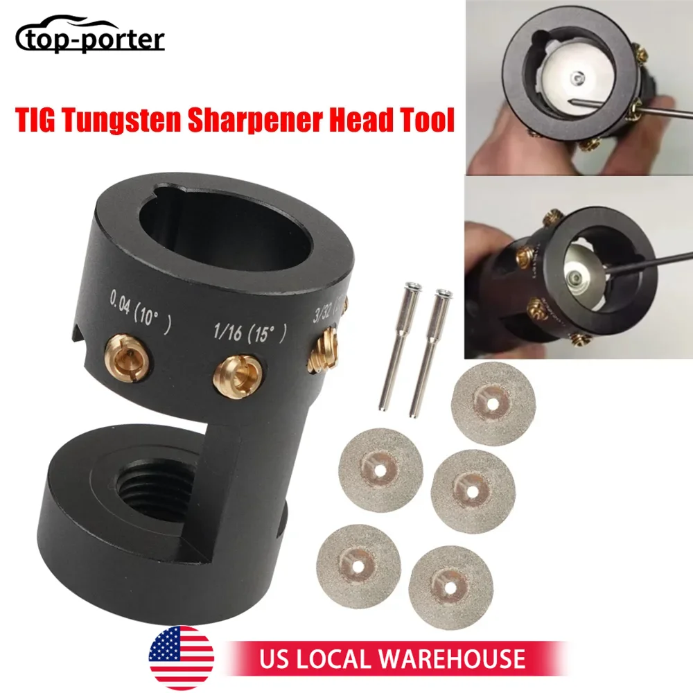 

Вольфрамовая точилка TIG, инструмент, точилка для вольфрамовых электродов, шлифовальная головка с отрезным пазом, многоугольная и смещенная, алюминий