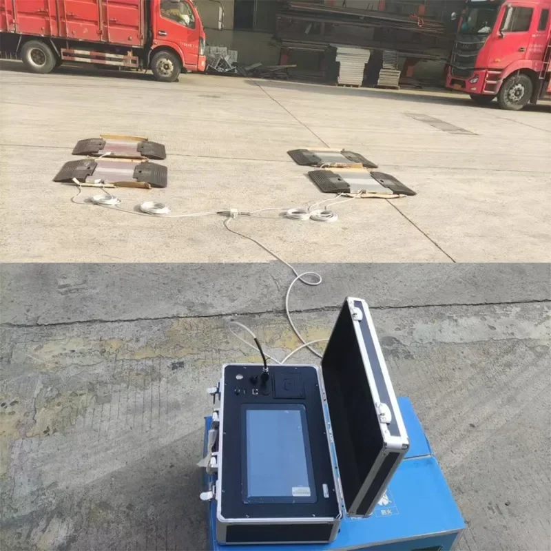 Automobile centroid wheel weight detection weighing instrument, four-wheel static portable weighbridge, center of gravity