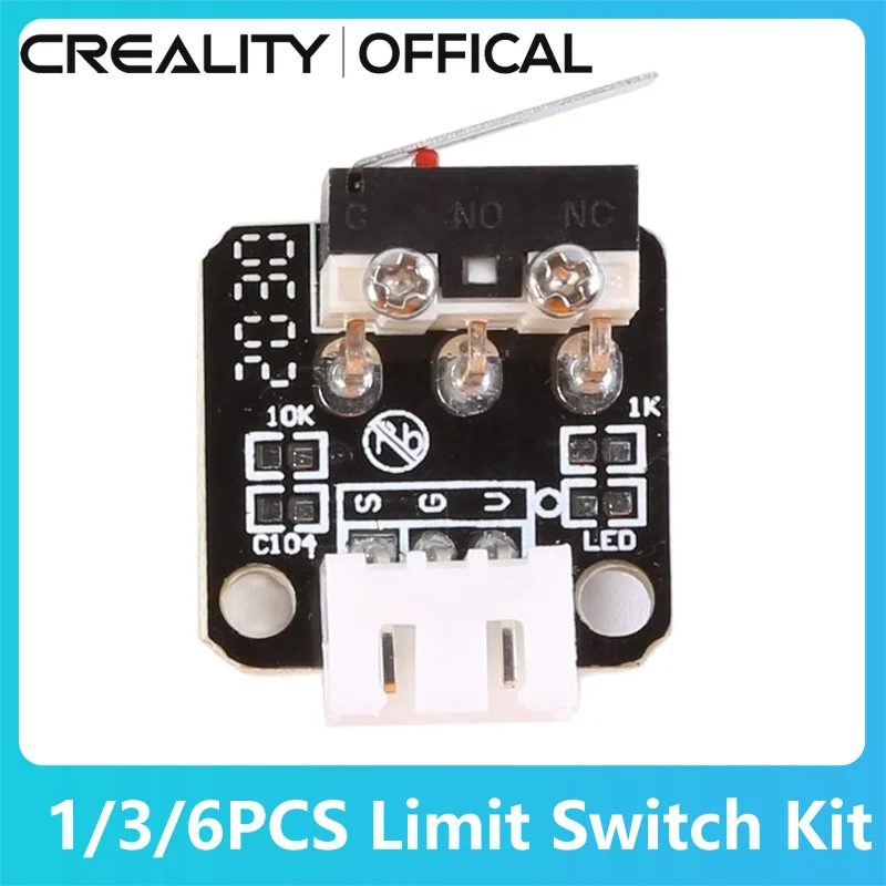 Creality Official 3D Printer Parts 1/3/6 PCS X/Y/Z Axis End Stop Limit Switch 3Pin N/O N/C Control Sensitive Trigger Low Noise