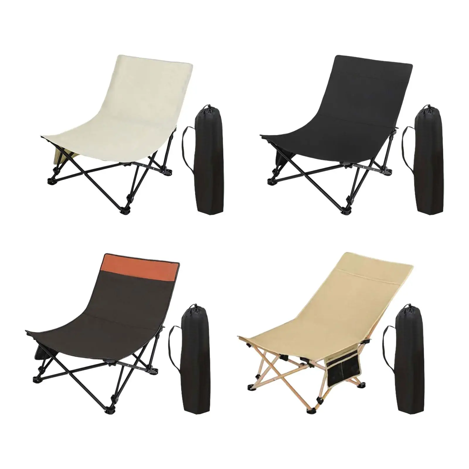 

Camping Chair, Portable Backrest Lounger, Beach Chair for Travel,