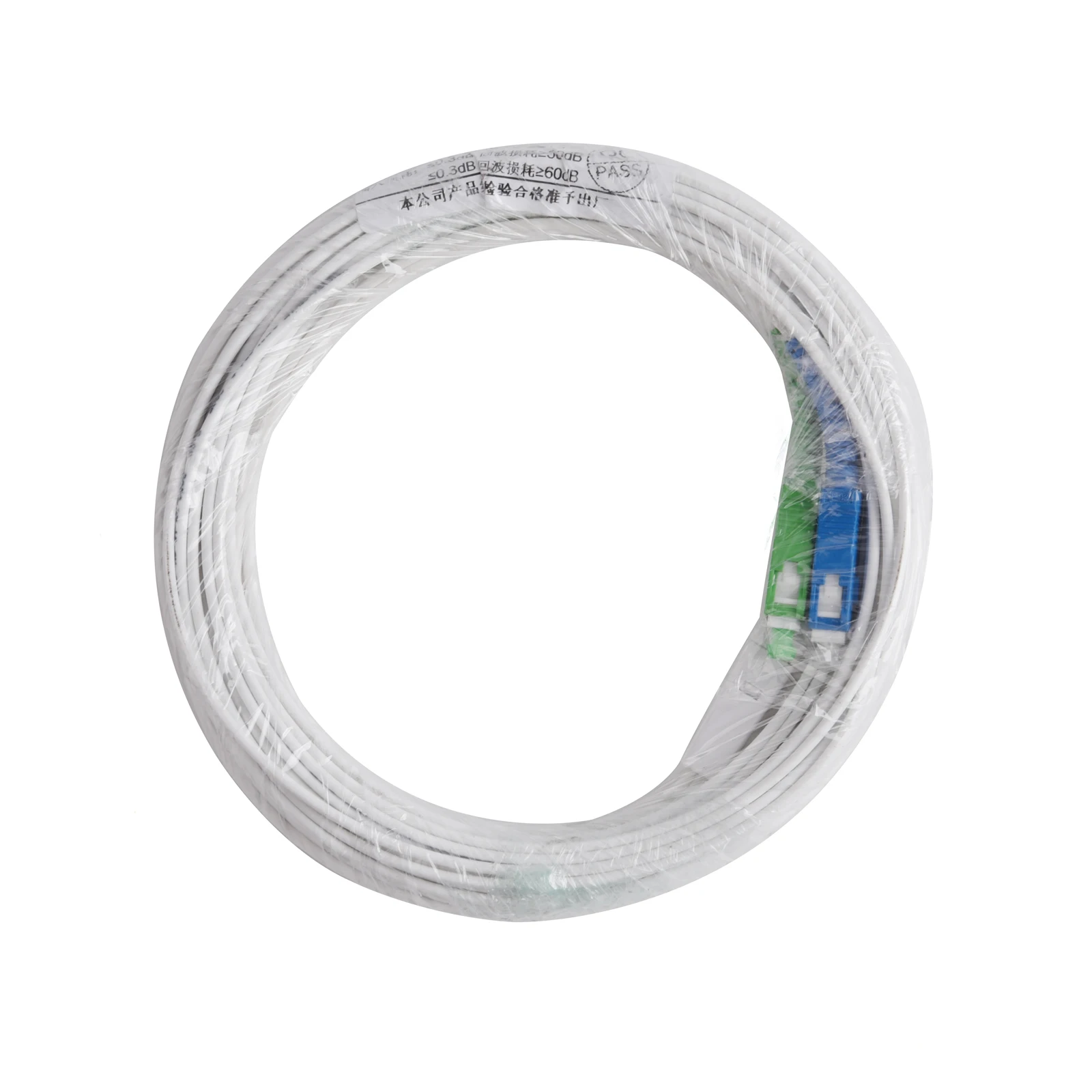 Cable óptico de 2 núcleos con coleta de fibra óptica UPC APC SC, Cable de conexión Simplex monomodo para interiores, 100M/120M/150M/200M/300M