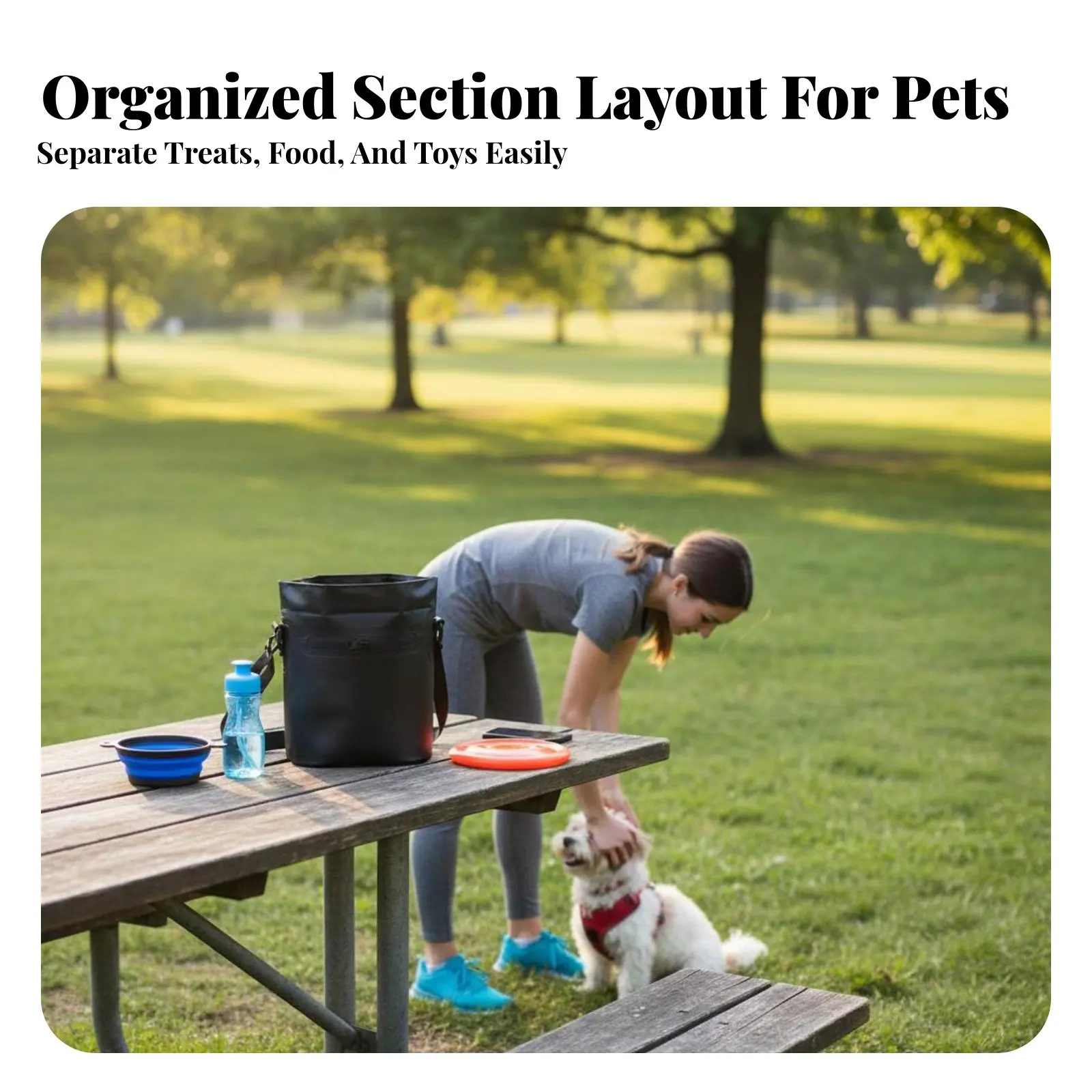 

Dog Training Bag Adjustable Strap Waterproof Pet Food Bag Dog Strolling Waist Pouch Easy to Clean Puppy Reward Pouch for Outdoor