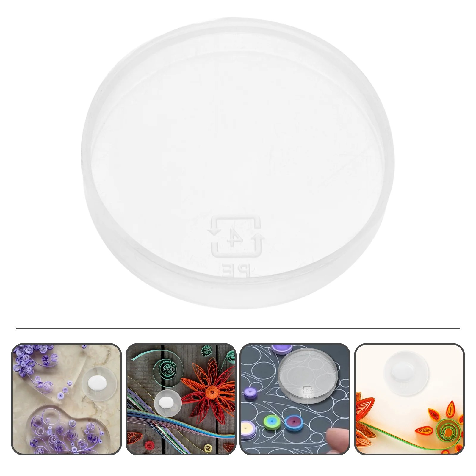 

20pcs Dispenser Plate For Paper Quilling Clear Plastic Glue Trays Small Round Diy Craft Tool Glue Storage Plate Reusable