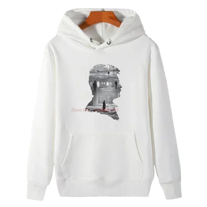 Stalker 1979 Film Andrei Tarkovsky Silhouette Graphic Hooded Sweatshirts Winter Essentials Thick Sweater Hoodie Men's Clothing